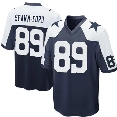 Men's Brevyn Spann-Ford Dallas Cowboys Throwback Jersey - Game Navy Blue