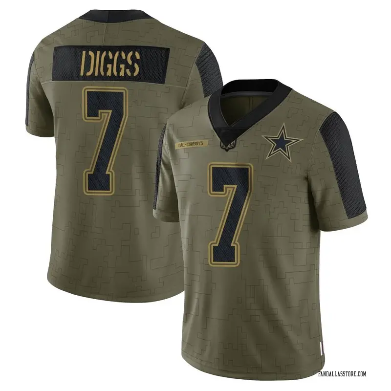 Men's Trevon Diggs Dallas Cowboys 2021 Salute To Service Jersey - Limited Olive