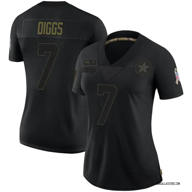 Women's Trevon Diggs Dallas Cowboys 2020 Salute To Service Jersey - Limited Black