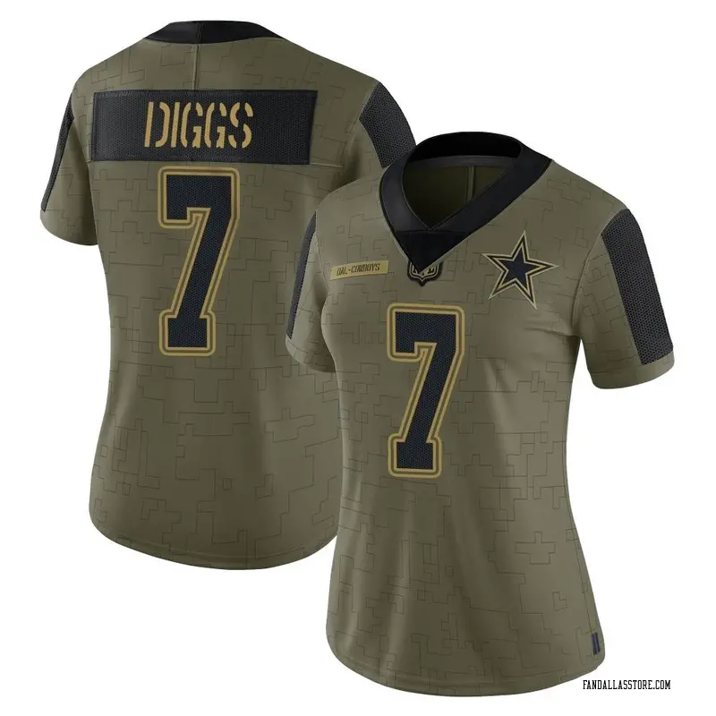 Women's Trevon Diggs Dallas Cowboys 2021 Salute To Service Jersey - Limited Olive